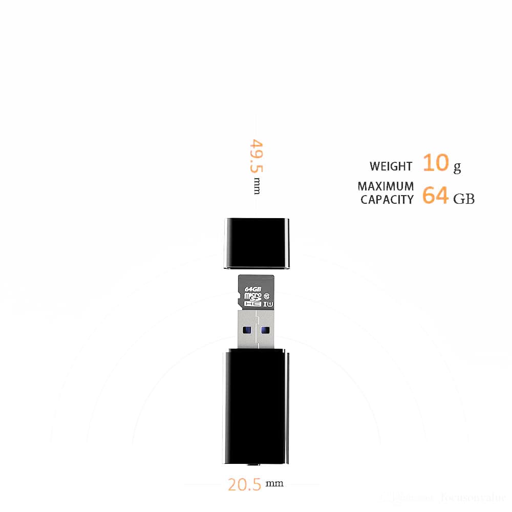 Mini USB Voice Activated Sound Recorders with OTG Function - SSS Corp.# - variant_sku# - USB Sound Activated Voice Recorder Mini